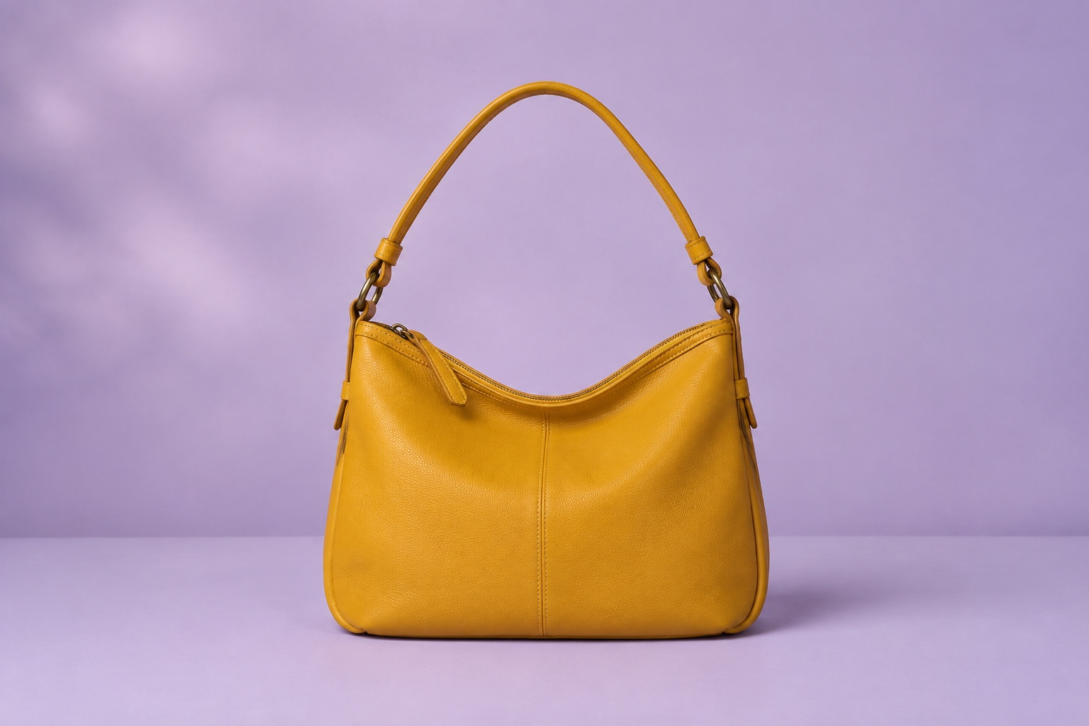 Yellow leather handbag, original